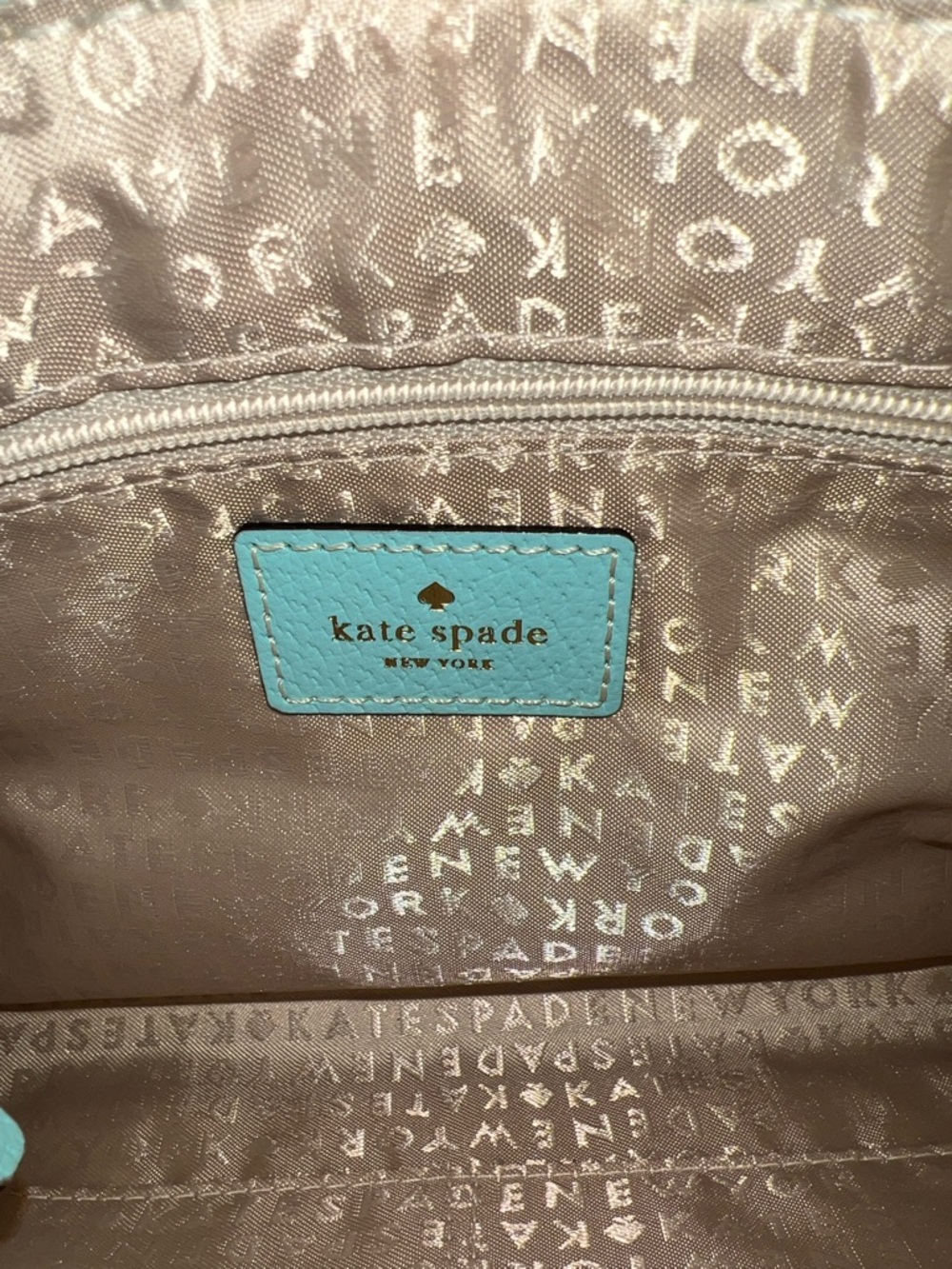 Kate Spade Turquoise Blue Leather Shoulder Bag EUC - Picture 10 of 14